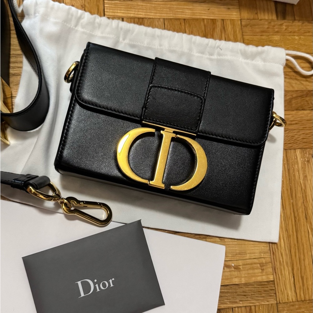 Dior Black Crossbody Bag with Gold Accents